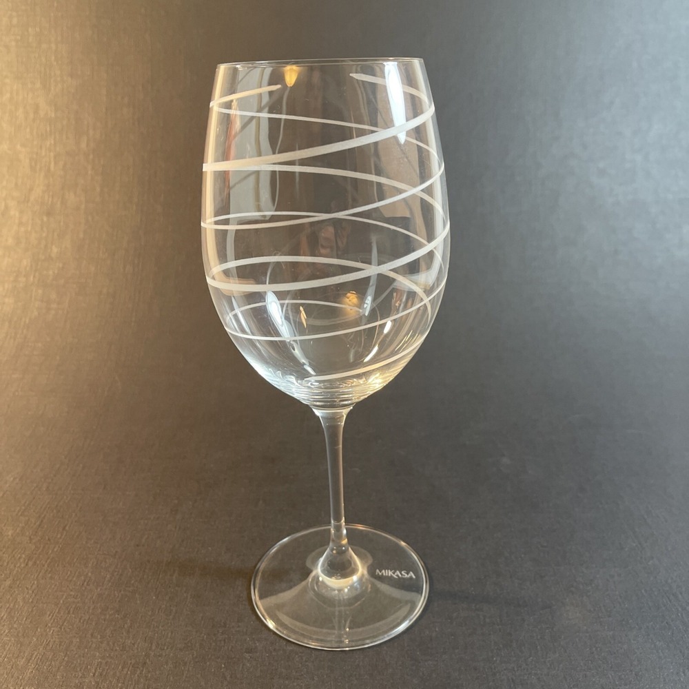 Mikasa Cheers Spiral Red Wine Glass 24 oz Replacement Stemware 9.25" Clear